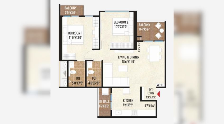 Excellaa-Codename-ToTT - Floor-Plan-2 BHK- A